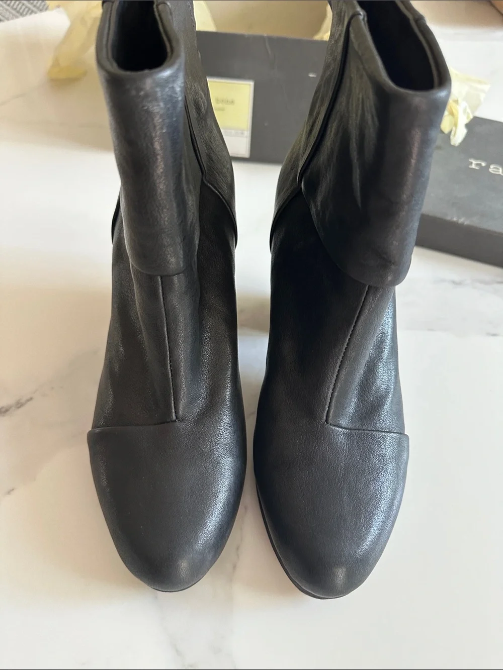 Rag & Bone Classic Newbury Black Leather Ankle Booties